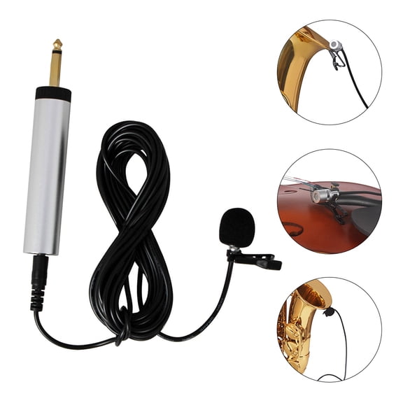 LOLIPPYY 1 Set of Instrument Microphone Kit Black Rubber Portable for Musical Instruments