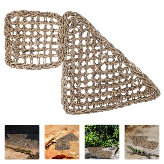 LOLIPPYY 1 Set of Lizard Hammock Light Brown for Geckos with Soft Material Natural Style