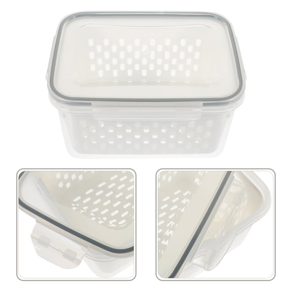 LOLIPPYY Plastic Storage Bins with Lids, 1 Set Beige PP5 Containers for Household Shelf Organization and Storage