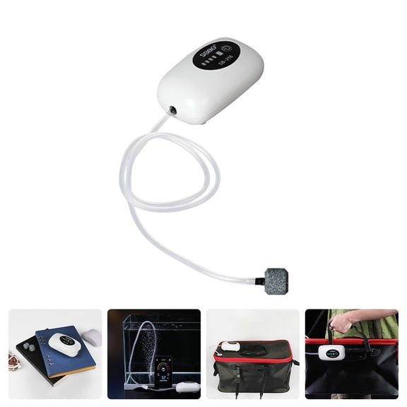 LOLIPPYY Rechargeable Fish Tank Pump Set for Home Aquarium Use - Efficient and Portable Aquarium Air Pump
