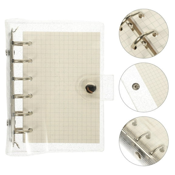 LOLIPPYY 1 Set of Refillable Loose Leaf Notebook Waterproof PVC Multi Portable Scrapbooking