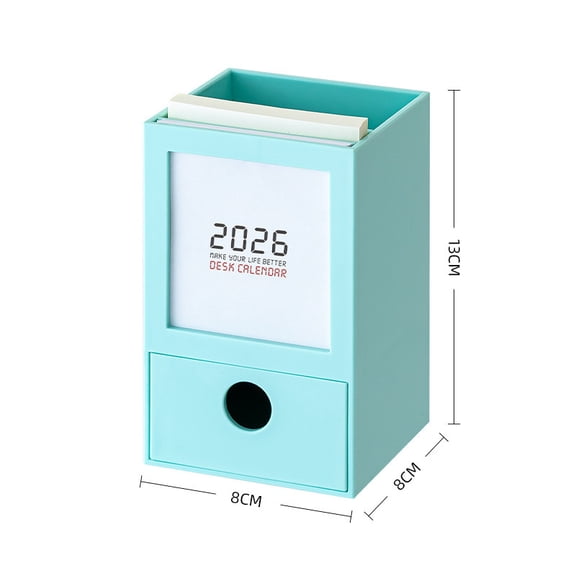 LOLIPPYY Desk Organizer with Pencil Holder Cup, Calendar, and Stationery Storage Box for Office and Home Desk Accessories