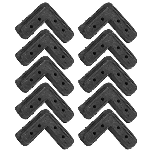 LOLIPPYY 10-Pack Black Plastic Corner Brackets for Screen Frames, Window Screens, and Furniture Repair