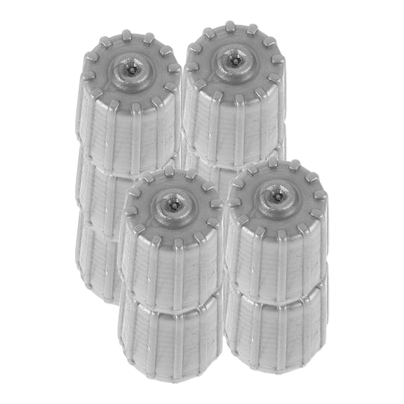 LOLIPPYY 10 Pack Grey Plastic Car Tire Valve Caps with Seal Rings for Easy Installation and Air Leakage Prevention