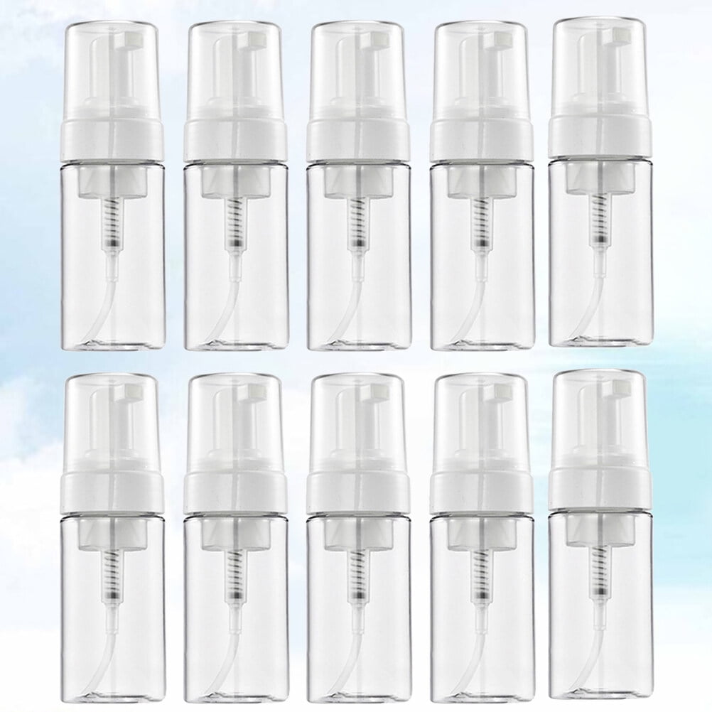 LOLIPPYY 10-Pack Clear Refillable Plastic Bottles 100ml for Travel, Storage, and Personal Care Use