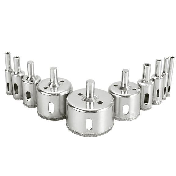 LOLIPPYY 10 Pcs Drill Bit Set Hole Saws for Porcelain Tiles Glass Marble and Granite