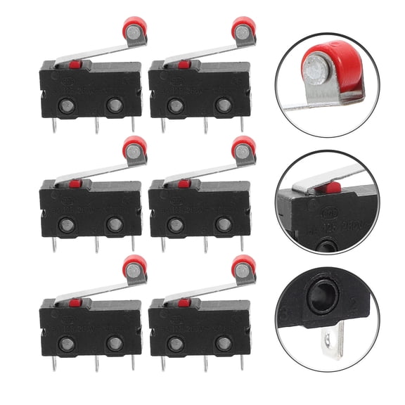 LOLIPPYY 10 Pcs Micro Switch Normally Open for Microwave Door with Silver Tone