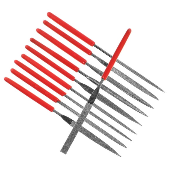 LOLIPPYY 10 Pcs Needle File Set Multi Various Shapes for Metalworking Precision Work