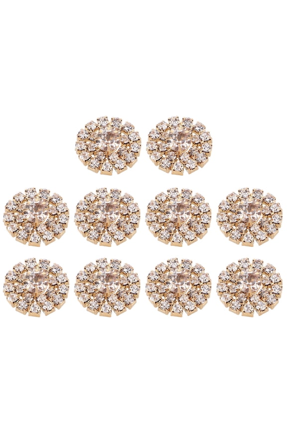 Round Alloy Rhinestone Charms for Jewelry Making, Crafting Projects, and Everyday Decorative Accessories