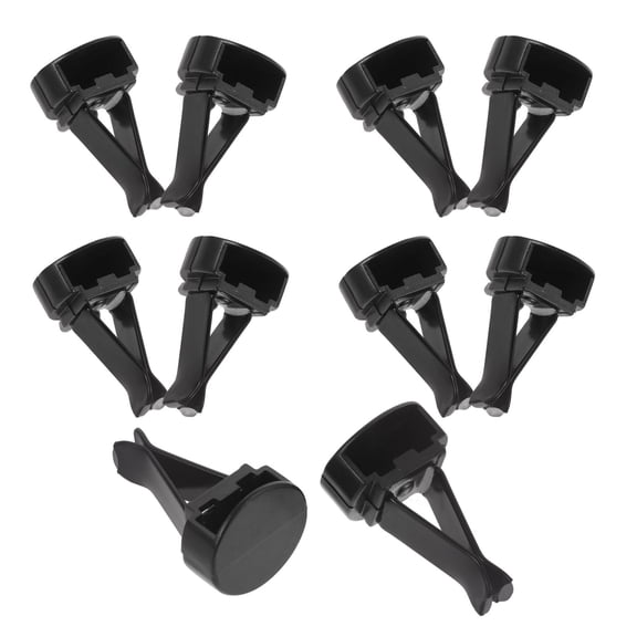 LOLIPPYY 10-Pack Black Plastic Car Vent Clips Air Vent Mounts Secure Attachment Accessories