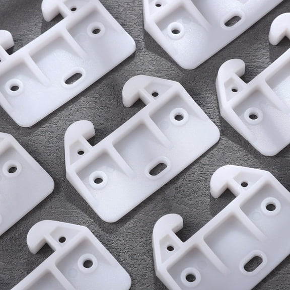 LOLIPPYY 10-Pack White Plastic Drawer Slide Guides for Smooth Installation in Dressers, Cabinets, and Cupboards