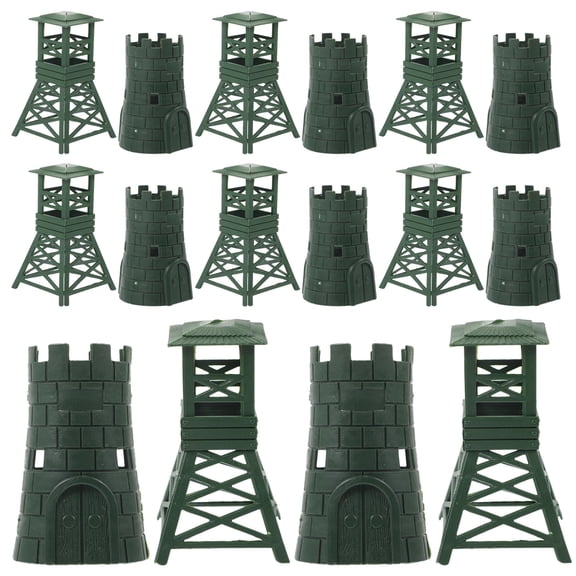 LOLIPPYY 10 Set of Army Figures Mini Military Props Olive Green Collectible Items for Model Collectors