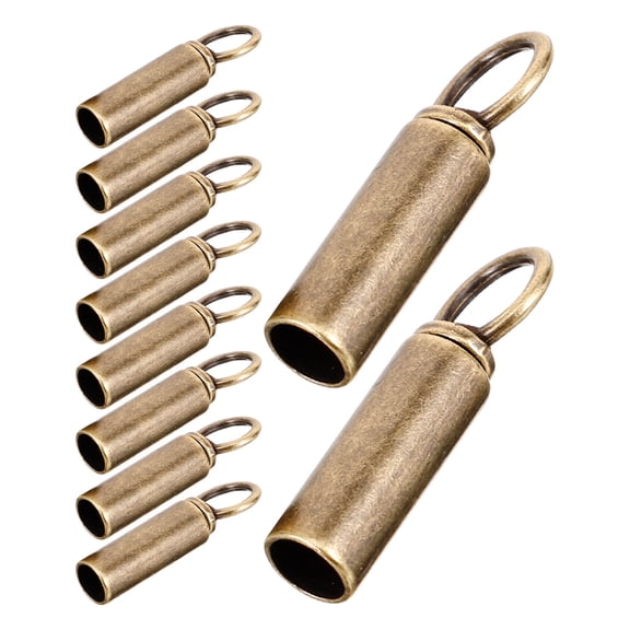 LOLIPPYY 10 Sets Cord Stoppers Drawstring Ends Tips Zinc Alloy Bronze for DIY Projects