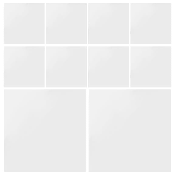 LOLIPPYY 10-Pack Reflective Self-Adhesive Mirror Decals, Decorative Mirror Sheets for Home, Wall, and Craft Projects