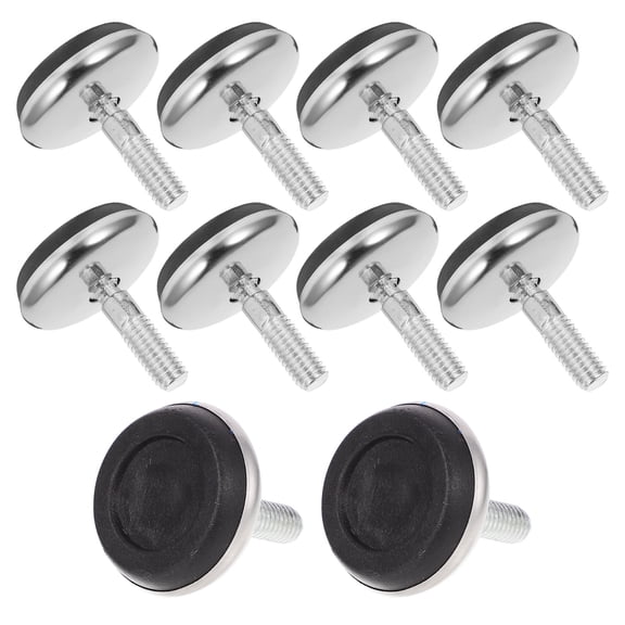 LOLIPPYY 10-Pack Adjustable Screw-On Furniture Leveling Feet for Chairs, Tables, and Cabinets, Levelers Legs