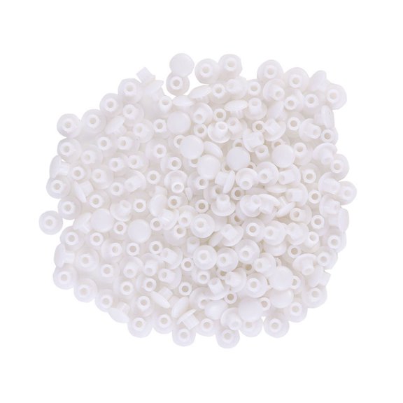 LOLIPPYY 100 Pcs Window Hinge Bolt Cover Plastic White Furniture Decoration for DIY Enthusiasts