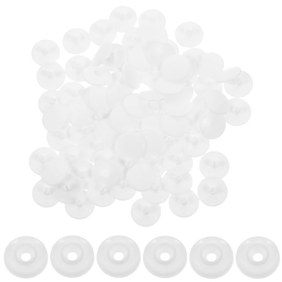 LOLIPPYY 100 Sets Plastic Buttons for Sewing Round No-sewing Fasteners for Crafters