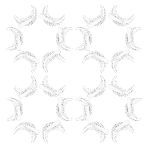 LOLIPPYY 100 Transparent Moon Shaped String Light Bulb Covers for Indoor Outdoor Decor Durable ABS Material