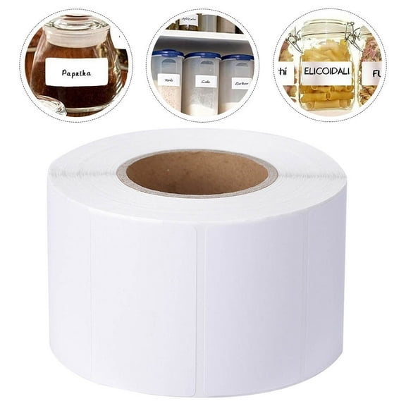 LOLIPPYY 1000-Pack Blank Rectangular Writable Label Stickers for Paper Crafts and Classroom Teaching 5x3 Inches