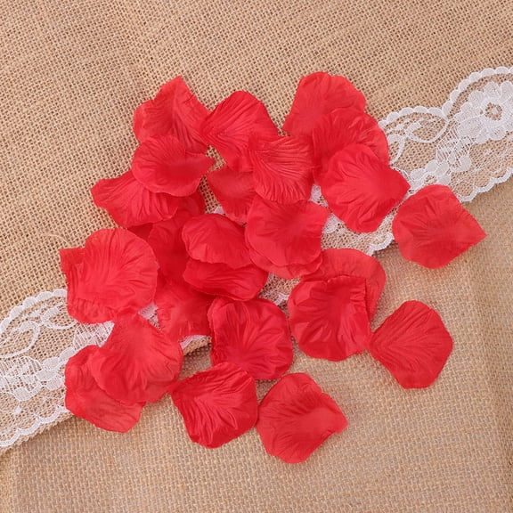 LOLIPPYY 1000Pcs Non Woven Red Fake Rose Petals for Proposal Bathroom Table Decorations