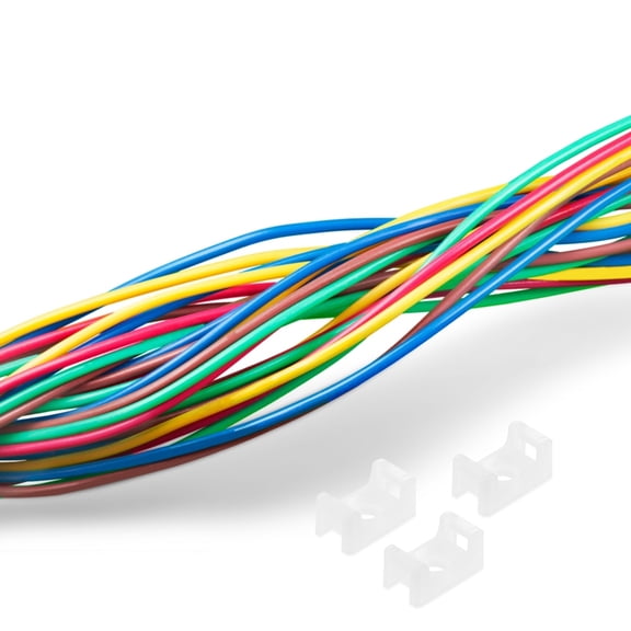 LOLIPPYY 100-Pack White Nylon Cable Ties with Screw Hole for Cable Management in Automotive, Industrial, and Home Applications