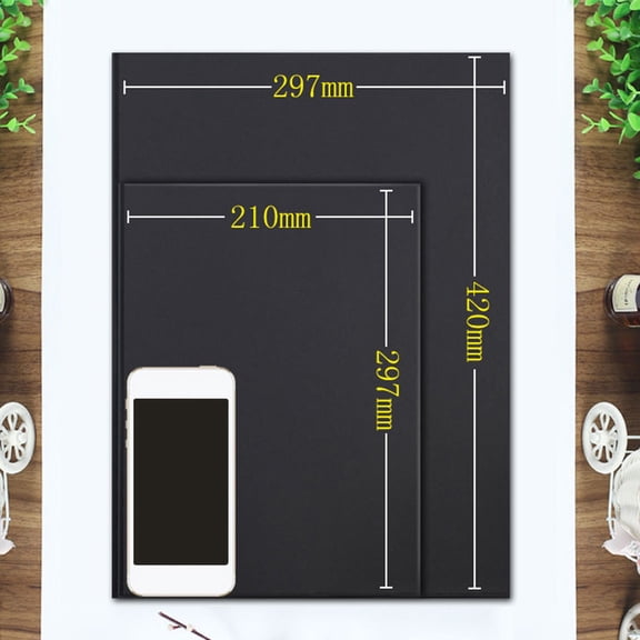 LOLIPPYY 100Pcs A4 Black Waterproof Paperboard Perfect for DIY Decals and Business Card Designs