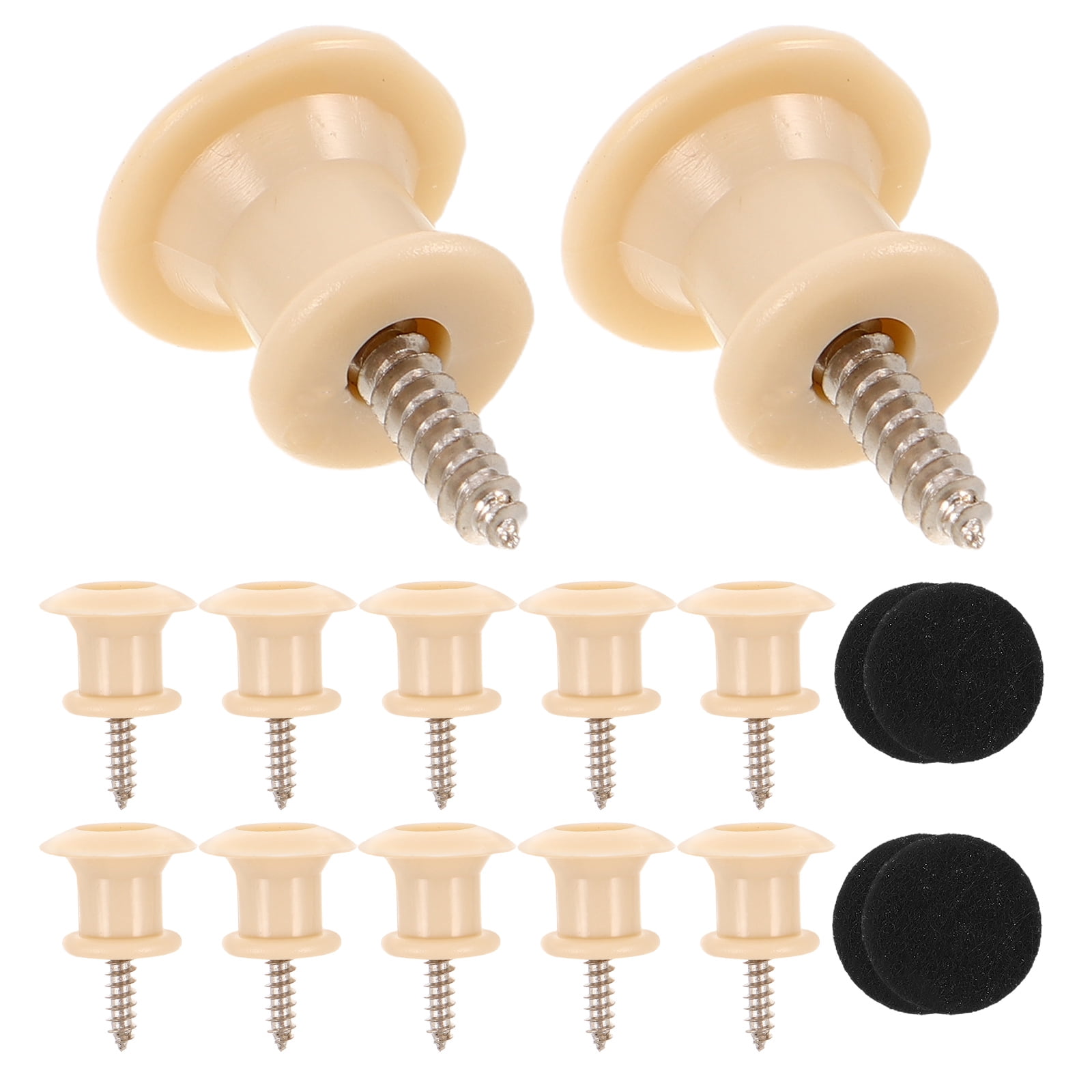 LOLIPPYY 100Pcs Acoustic Guitar Strap Pins Plastic Non Scratch End Pins ...