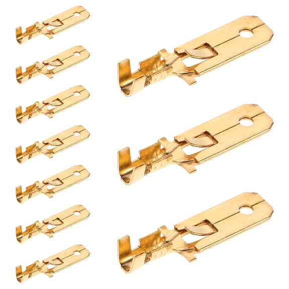 LOLIPPYY 100Pcs Automotive Spade Connectors Copper Terminal Clips with Quick Disconnect for Car Horns and Audio Wiring