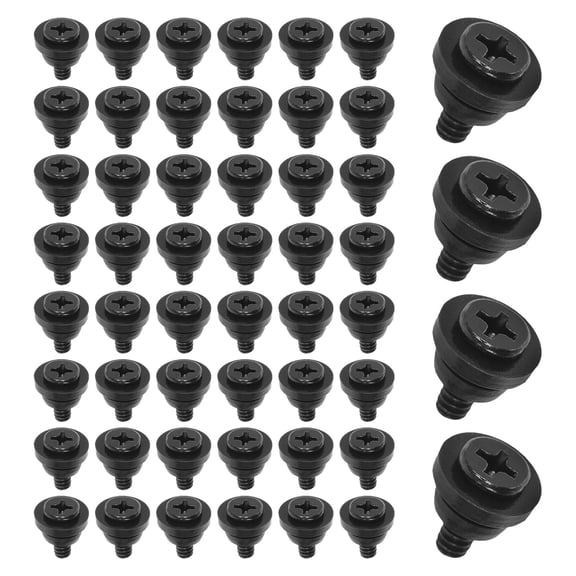 LOLIPPYY 100Pcs Black Hard Drive Mounting Screws with Shock Absorption for Household Computer Repair