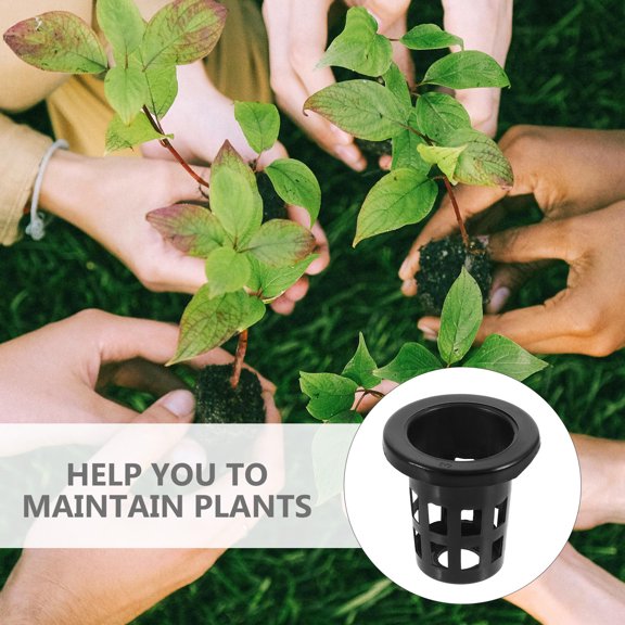 LOLIPPYY 100Pcs Black Net Cups for Hydroponics Professional Planting Basket for Vegetables and Flowers