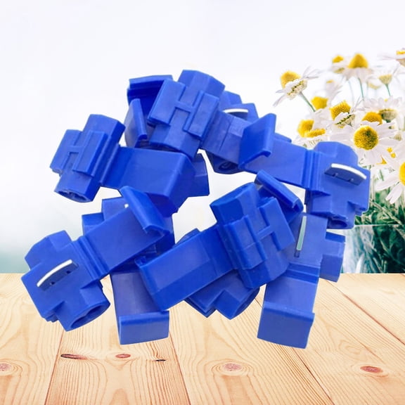 LOLIPPYY 100Pcs Blue Lossless Sub Cable Clamp Free Terminal for Wire Connection