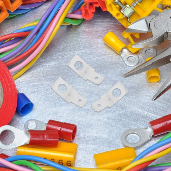 LOLIPPYY 100Pcs Brass Electrical Link Plate Connector for Industrial Power Cable Spade Connector Use