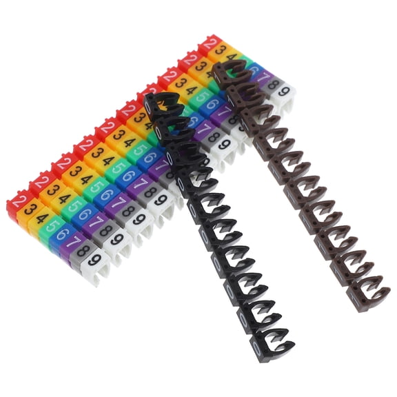 LOLIPPYY 100Pcs Cable Labels Clip on Wire Markers for Computer TV Audio Cable Management