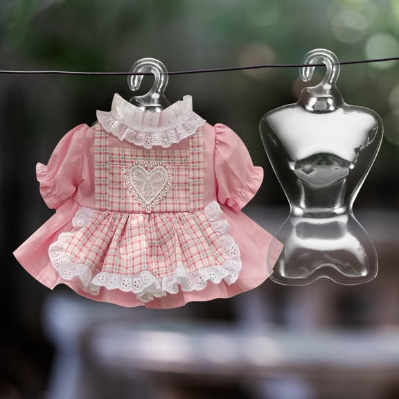 LOLIPPYY 100Pcs Clothing Hangers Plastic Mini House Decoration Storage Transparent