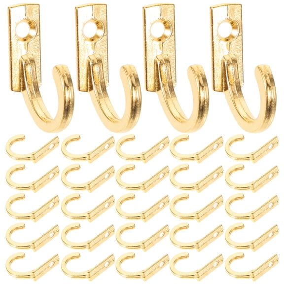 LOLIPPYY 100-Pack Antique Style Arc Shaped Zinc Alloy Hanging Hooks for Bedroom Wall Decor, 2.2 x 1.8 Inches
