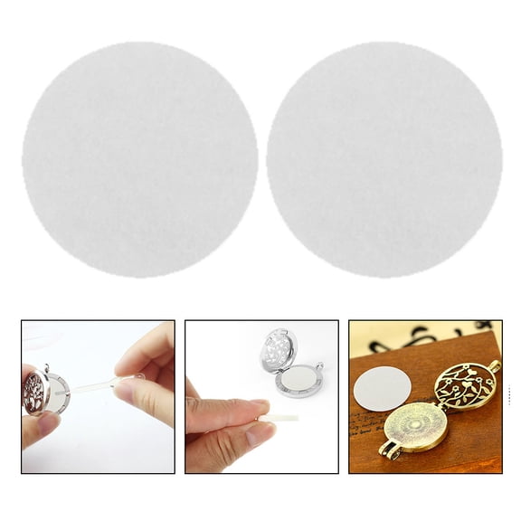LOLIPPYY 100Pcs Compact Cotton Refill Pads for Aromatherapy Diffuser Pendant Accessories