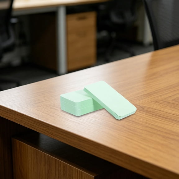 LOLIPPYY 100Pcs Compact Green Blank Flash Cards Unruled Thick Cardstock for Study and Creative Projects