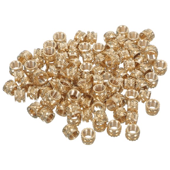 LOLIPPYY 100Pcs Copper Heat Set Threaded Inserts for Secure Grip and Long Term Wear Resistance