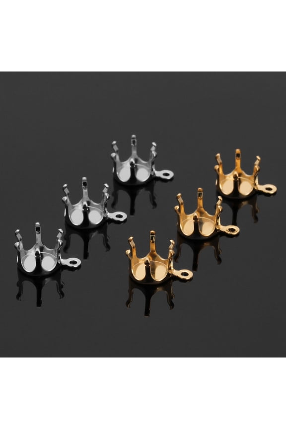 100Pcs Copper Pendant Round Shape Golden DIY Jewelry Accessory for Keychain and Scrapbooking