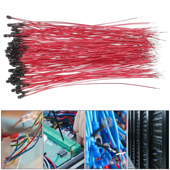 LOLIPPYY 100Pcs Current Limiter Temperature Sensor Ntc Thermistor for Electric Tableboard Applications