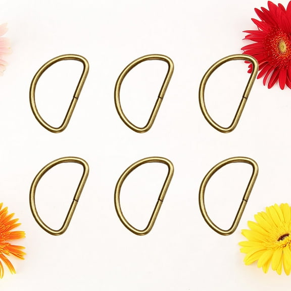 LOLIPPYY 100-Pack D Buckles Metal Hardware for Easy Craft Projects and Accessories