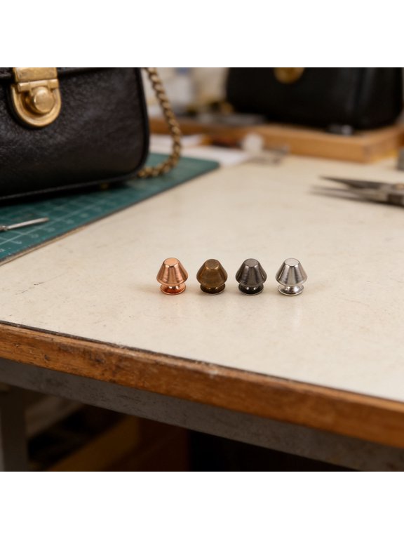 100pcs Punk Style Iron Rivets Flat Head Spike Studs for Bucket Bags