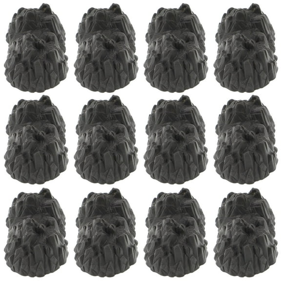LOLIPPYY 100Pcs Dark Grey Terrarium Rocks Artificial Faux Stone for Diorama Micro Landscape Decoration