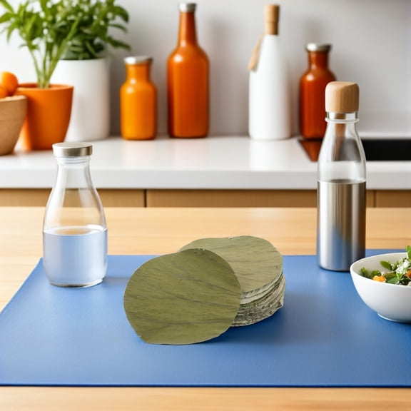 LOLIPPYY 100-Piece Disposable Leaf Plate Liners, Sushi Tray Decor for Party Platters and Food Display Use