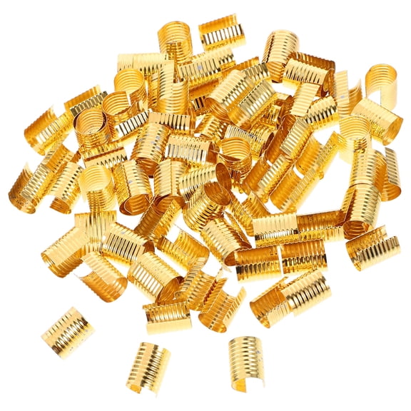 LOLIPPYY 100Pcs Durable Iron Rope Clips Color DIY Rope Fastener for and Tassel Making