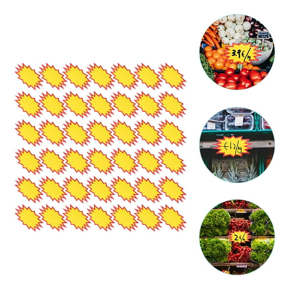 LOLIPPYY 100Pcs Durable Sale Tags in Assorted Colors for Store Price Label and Advertising