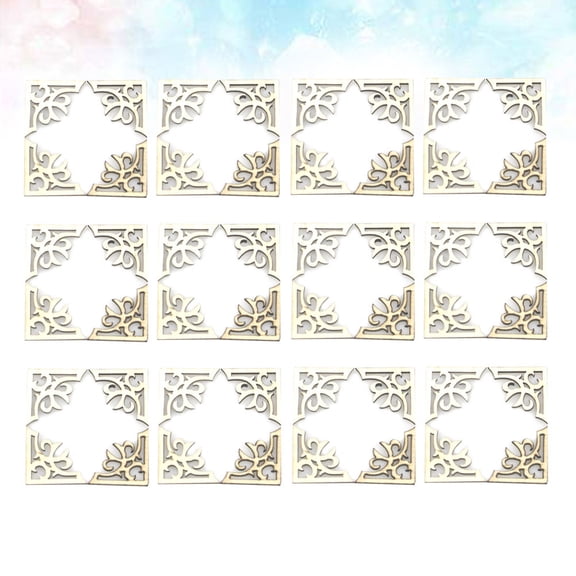 LOLIPPYY 100Pcs Eco Friendly Wooden Slices Light Yellow Decorative Wrapper for DIY Projects