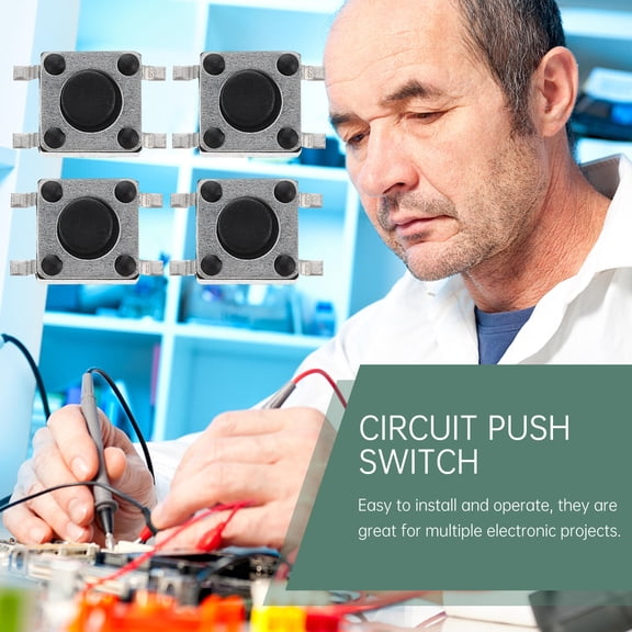 LOLIPPYY 100Pcs Electronic Momentary Push Button Switch Assortment Kit Durable and Easy to Use