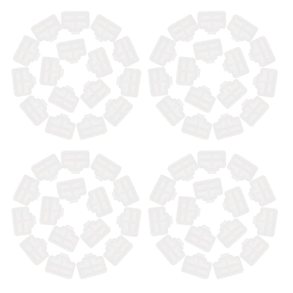 LOLIPPYY 100Pcs Ethernet Port Protector Silicone Plugs White for Rj45 Hub Dust Prevention
