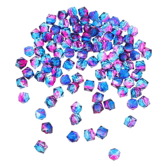 LOLIPPYY 100 Pieces Transparent Acrylic Cube Spacer Beads with Hole for Jewelry Making and Craft Projects